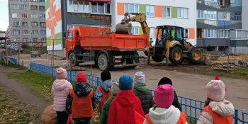 "Маленькие строители" — экскурсия на строительную площадку!